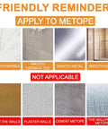Surfaces for application of Clear PU Self Adhesive Recessed Finger Pulls including marble, tile, metal, glass. Not for rough surfaces.