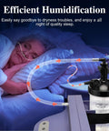 Elderly woman using Two Pack Oxygen Humidifier Bottle With 6 LPM Flow And 12 Inch Adapter Tubing for comfortable sleep