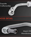 Close-up of Power Steering Pressure Hose Line Assembly For Ram 2500 3500 4500 5500 2013 2018 6.7L with O Ring and Washer.