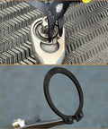 2 In 1 Snap Ring Pliers for Internal and External Circlips removing a retaining ring from a tool, close-up view.