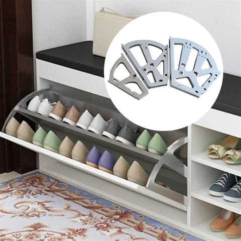 Stainless Steel Soft Close Hinges For Drawers And Shoe Cabinets, Durable Anti Rust Home Hardware Accessories For DIY Projects, No Fuss Easy Install Two Layer Kit with shoe cabinet