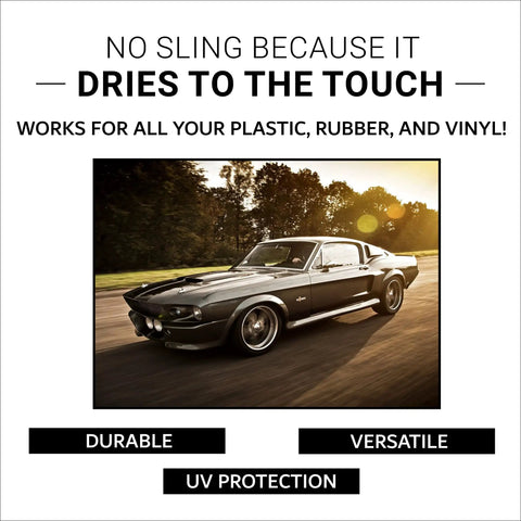 Deep Black Tire Shine Spray With Long Lasting Tire Dressing No Sling And Dries To The Touch 18 Oz Kit On classic car