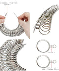 Ring Sizer Kit With 27 Piece Gauge Set For Finger Sizing Aluminum Mandrel And Stainless Steel Gauge Set US Sizes 1 To 15 And EU 41 To 76