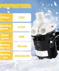 Water Pump Motor Assembly Replacement For Commercial Ice Machines Fits KM 320 KM 900 120V 60Hz 10 Watts 0.4 Amps PA0613 APTA92P10WD1 Easy Install And Durable Performance, black and white wired unit