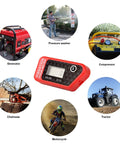 Vibration Hour Counter With LCD Display For Outdoor Power Equipment, Cordless Induction And Dual Time Recording, 3 Sensitivity Modes SEN 1 2 3 For Precise Run Time On Mowers, Generators, Trimmers, Red installed on generator, chainsaw and tractor