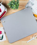 HTVRONT heat press mat, 15x15 inches, gray, double-sided, for heat transfer crafts.