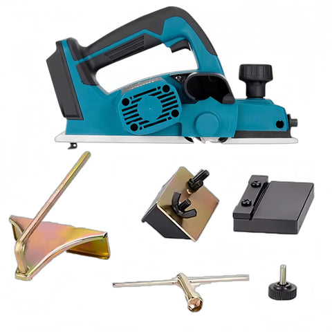Heavy Duty Cordless Electric Hand Planer, 850W Brushless Wood Plane With Edge Corner Guide, 15000 RPM Straight Shooter Cuts, Adjustable Depth, tools included