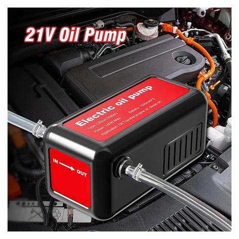 Top Rated 7500mAh Self-Priming Oil Change Pump Compatible With EAFC 140W For Cars And Trucks No Power Cords Needed For Quick Fluid Extraction in vehicle engine bay.
