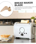 Stirring Paddle Replacement For Bread Maker No Fuss Kneading Paddle shown with slices of toast beside a modern toaster