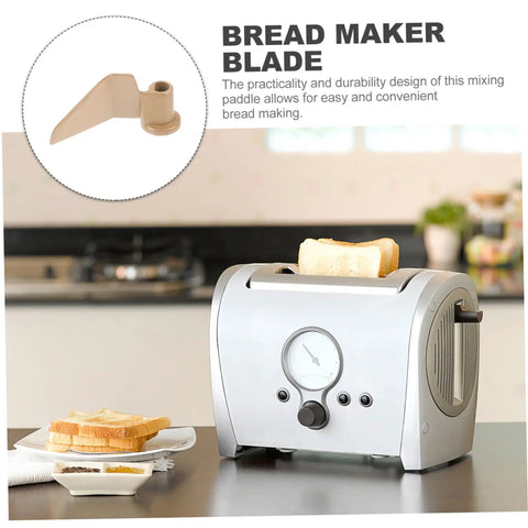 Stirring Paddle Replacement For Bread Maker No Fuss Kneading Paddle shown with slices of toast beside a modern toaster