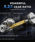 Spartacus II Plus Spinning Reel For Freshwater And Saltwater Angling, 5.2 to 1 Gear Ratio, highlighting internal gear components.