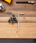 Electric Scooter Front Shock Absorber Screws Kit with Allen Wrench and Hex Key Stainless Steel Flat Head Screws in Black