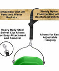 Heavy Duty Horse Bucket Straps 4 Pack With Adjustable Nylon Lashing Straps And Swivel Snap Hooks Up To 700 Lbs For Hay Nets
