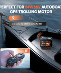 Trolling Motor LiFePO4 Battery 12V 100Ah With Bluetooth Monitoring 100A BMS on boat with GPS trolling motor remote.