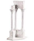 Temple Of Vespasian Corner Column Replica With Acanthus Corinthian Capital For Indoor Outdoor Decor, Epic Roman Ruins Inspired Pillar Sculpture