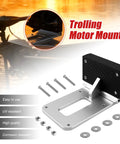 Universal Kayak Trolling Motor Mount for Flat Stern Kayaks Or Boats Transom Bracket Fits Electric Trolling Motors Up to 3HP Heavy Duty Corrosion Resistant Stainless Steel Easy Clamp On Install with accessories