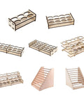 Legit Slick Wooden Paint Rack And Modular Pigment Organizer For Artists No Fuss Assembly showing various angles and configurations.