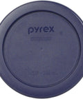 Blue Replacement Lids For 1 Cup, 2 Cup, And 4 Cup Glass Food Storage Containers, BPA Free Plastic, Odor Resistant, shown in close-up.