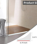 Easy Install Self Adhesive Silicone Shower Water Dam Barrier No Mess 39 Inch Collapsible Threshold Splash Guard shown installed