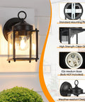 Heavy Duty Outdoor Wall Lanterns Waterproof Exterior Sconces With Beveled Glass Rugged Black Porch Lights For Front Doors built like a tank mounted on a wall.