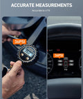 Digital Tire Pressure Gauge With Inflator For Cars SUVs And Bikes Must Have Tool That Reads 3 To 250 PSI With 0.1 Display Resolution