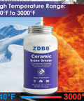 Ceramic Brake Lubricant For Caliper Pins High Temp Synthetic Brake Lube With Moisture Proof Formula 8Oz Brush Top bottle