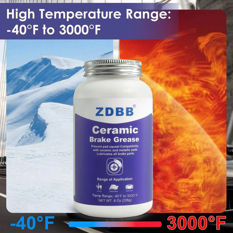 Ceramic Brake Lubricant For Caliper Pins High Temp Synthetic Brake Lube With Moisture Proof Formula 8Oz Brush Top bottle