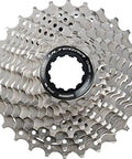 Ultegra CS R8000 11 Speed Road Bike Cassette Nickel Plated Steel Cogs 11 25T Aluminum Carrier displayed front view