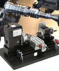 Kickass Mini Metal Lathe With Detachable Motor And Smart Headstock Design High Speed 20000Rpm Precision Benchtop Engraver for soft metals and plastic close-up view