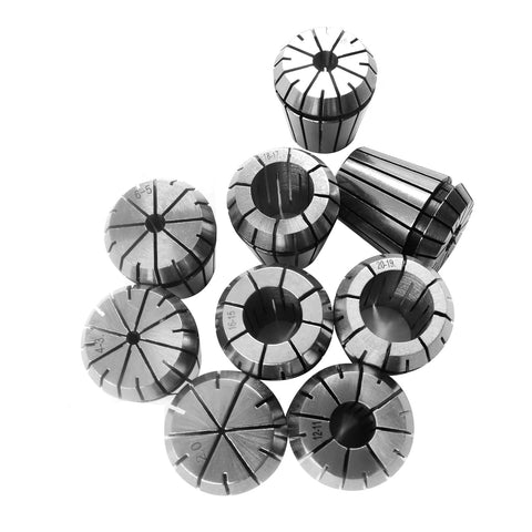 9 Piece ER32 Spring Collet Set For CNC Milling Lathe Engraving Machines, heavy duty spring steel, wide grip range from 2mm to 20mm