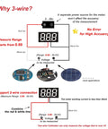 Pack of 5 DC 0 to 30V Digital Voltmeter Three Wire Voltage Gauge With Blue LED Calibratable 0.01 to 0.1 V Accuracy for DIY Battery Electronics and Sensor Projects wiring diagram