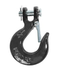Front view of Beefed Up Heavy Duty Winch Hook With Safety Latch, Forged Steel Clevis Slip Hook For ATV UTV