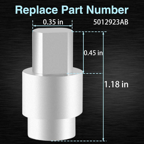 Aluminum alloy temperature door servo coupling, Dodge Ram compatible, part 5012923AB, front view
