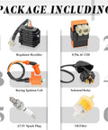 Beefed Up High Performance 6 Pin AC CDI Box Ignition Coil Kit With Voltage Regulator Rectifier Solenoid Relay And Spark Plug