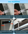 Solid Rock Dishwasher Mounting Brackets 2 Piece No Sweat Heavy Duty Retainer Clips for easy installation steps on dishwasher.