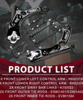Up Your Ride With This Sweet Frenzybro Front Lower Control Arm Kit Featuring 8 Pieces Like Arms Ball Joints Sway Links And Solid Tie Rods For A Smoother Drive And Better Handling On The Road Without Breaking The Bank Today. Front lower control arm kit, 8-piece black steel suspension set