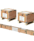 Mighty Two Hundred Forty Inch Industrial Ceiling Fan Featuring Quiet Dc Motor And Six Aluminum Blades Delivering Heavy Duty American Shop Performance For Warehouses packaged in wooden crates.