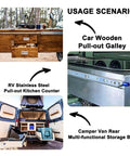 Tough As Nails Heavy Duty Drawer Slides With Lock For Pickup Trucks Side Mount 3 Fold Design 485 Lb Load Rating Built For Tool Boxes Truck Bed Storage RV Compartments And Industrial Cabinets, stainless steel slide for RV kitchen counter