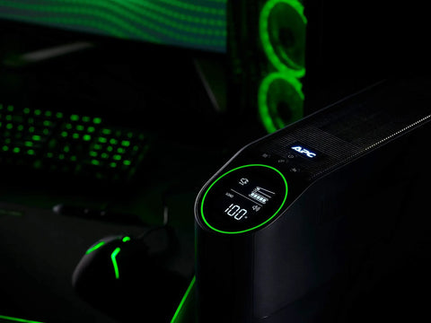 Game Ready 1500VA 900W Uninterruptible Power Supply with Battery Backup and Surge Protection, LCD Screen, for Gaming PC setup