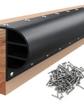 P Profile Dock Bumpers Three Pack Ten Foot Heavy Duty Wall EPDM Rubber Docking Fender mounted on wood with screws