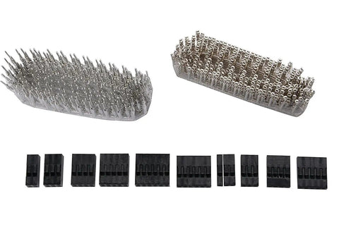620 Piece 2.54mm Connector Kit For Breadboard Prototyping With Male And Female Pin Headers Crimp Pins Jumpers And Housing