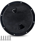 Round Boat Hatch With Detachable Cover, Non Slip Inspection Hatch For Marine Boats And Yachts, Weatherproof ABS Construction, Black