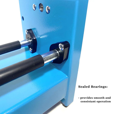 Close-up of sealed bearings on Electric Tumbler Kit for Polishing Stones, Rocks, Glass, and Metals, 15Lb Single Barrel Polisher