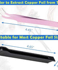 Pink tweezers and black tool for Multi Angle Stained Glass Jig Set For DIY Crafters Complete Foiling Tool Kit With Hand Foiler Copper Tape And Tweezers Flexible 30 Degree 60 Degree 90 Degree And 120 Degree Angles