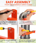 Installation steps for Heavy Duty Backpack Storage Rack With Hose Holder And Dual Hooks Wall Mount For Lawn Tools Space Saving Organizer