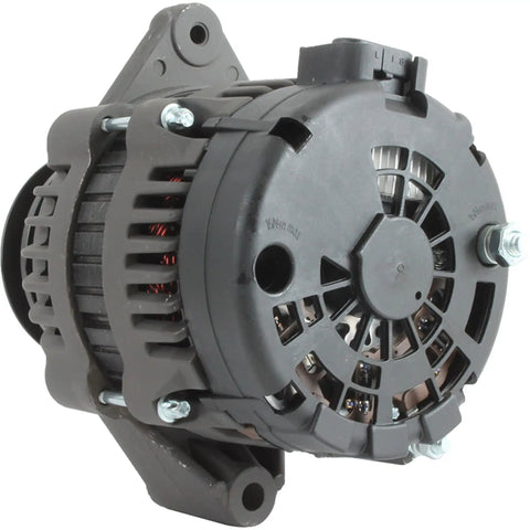 Rear view of ADR0426 Beefed Up 95A 12V Alternator Replacement For Indmar Marine Power Inboard Engines with vent details