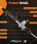 Hydraulic Power Steering Rack And Pinion Replacement Kit For Toyota Camry 2002 To 2011 Avalon 2005 To 2012 And Lexus ES300 ES330 ES350 2002 To 2012 With OE Style Fit Replaces 26-2632 4420033320 diagram with labeled parts.