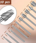 Wood Carving And Engraving Drill Bit Set 15 Piece Kit with diverse HSS carbide rotary burrs for DIY crafts and woodworking tools.