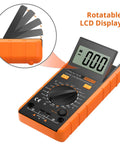 High Accuracy LCR Meter Digital Multimeter For Capacitance Resistance And Inductance With rotatable LCD display, orange casing