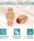100 Pack Copper Union Coupling Fittings 1 X 1 Inch Press Connectors showing durable design and high corrosion resistance.